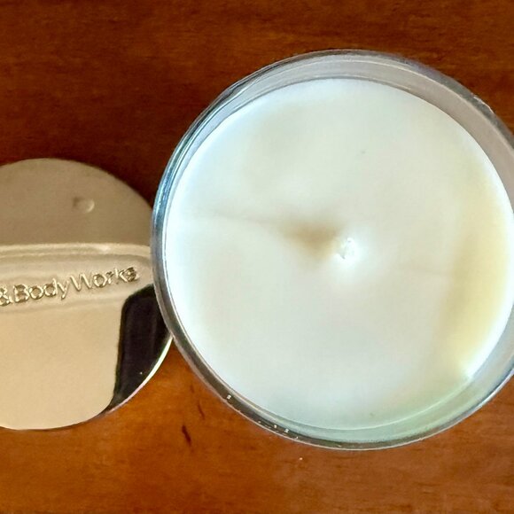 NEW  AROMATHERAPY EUCALYPTUS SPEARMINT Single Wick Candle 8oz Bath & Body Works - Picture 2 of 3